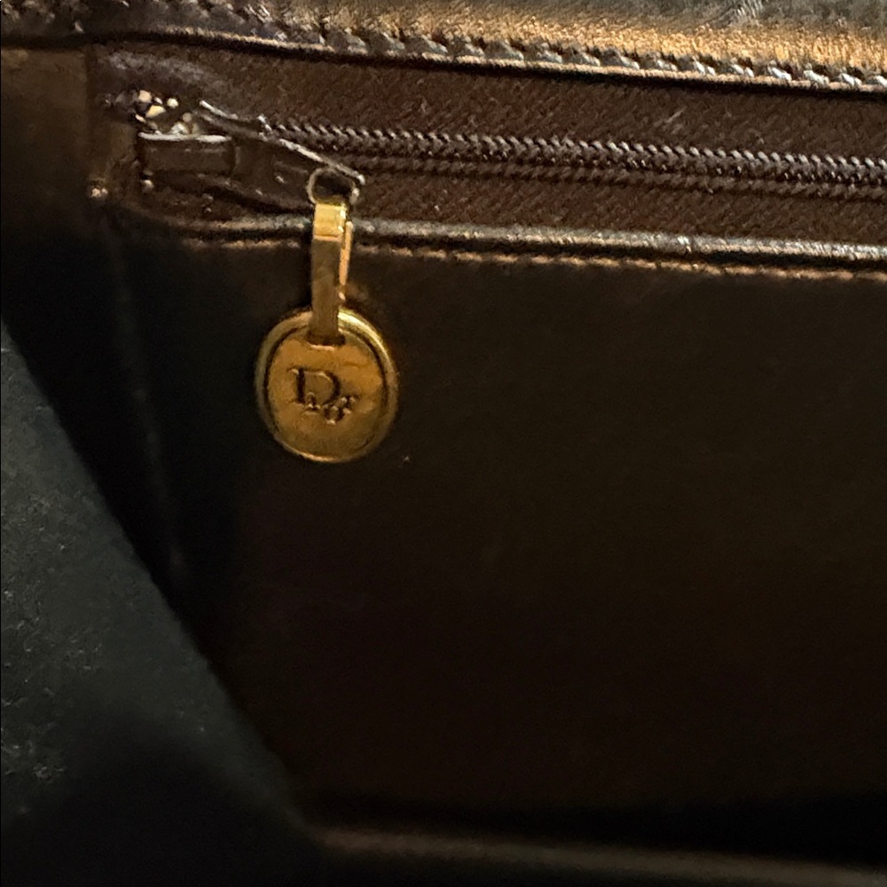 DIOR Vintage Black Leather Flap Crossbody Bag - Picture 15 of 17